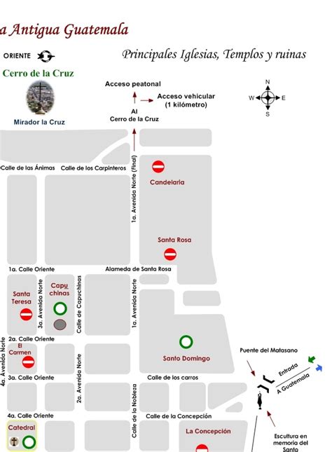 Mapa de La Antigua Guatemala