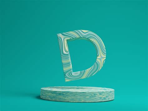 3D Letter D by Karolis on Dribbble