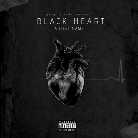 Black heart album cover template – Artofit