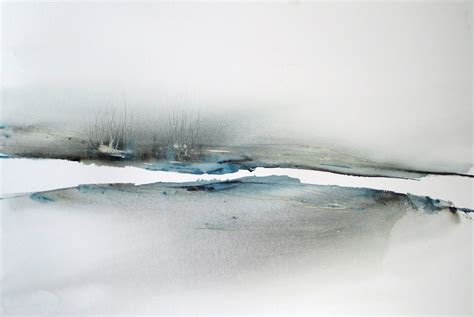 Original Minimalist Contemporary Modern Abstract Seascape Landscape Watercolor Paintings ...