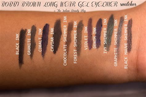 Bobbi Brown Long Wear Gel Eyeliner swatches