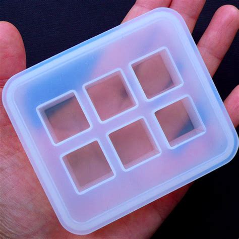 16mm Cube Silicone Mold (6 Cavity) | Flexible Square Mold | UV Resin A | MiniatureSweet | Kawaii ...