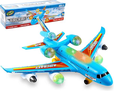 Toysery Airplane Toys for Kids - Bump and Go Action Airplane Toy for ...