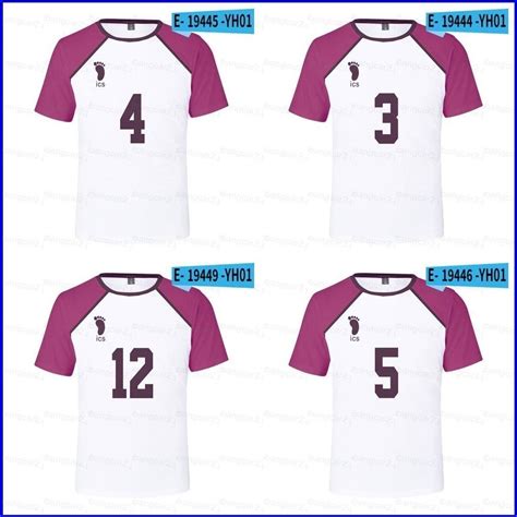 Comic Haikyuu Shiratorizawa School Ushijima Wakatoshi Tendou Satori Cosplay cloth summer T-shirt ...