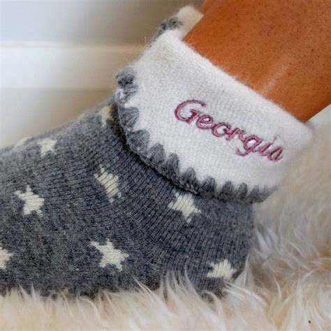 Personalised Super Soft Cosy Star Socks By The Alphabet Gift Shop | notonthehighstreet.com