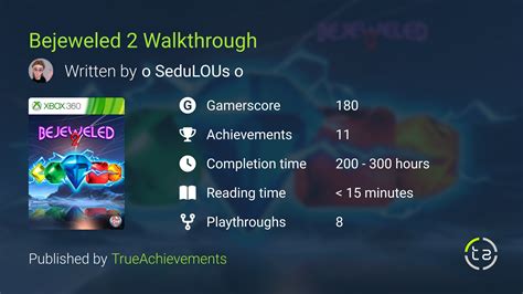 Bejeweled 2 Walkthrough