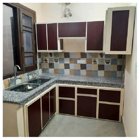 L Shape Aluminium Modular Kitchen in Jalandhar - Metals & Interiors