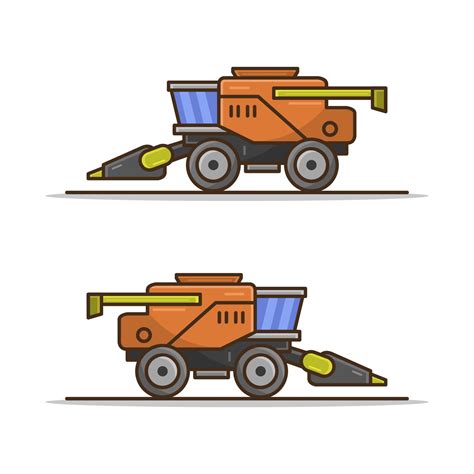 Combine Harvester On White Background 2184792 Vector Art at Vecteezy