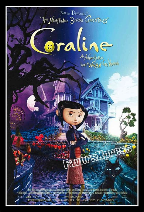 CORALINE MOVIE Poster Photo MAGNET - thin, flexible, glossy 4x2.7" | #3768785709