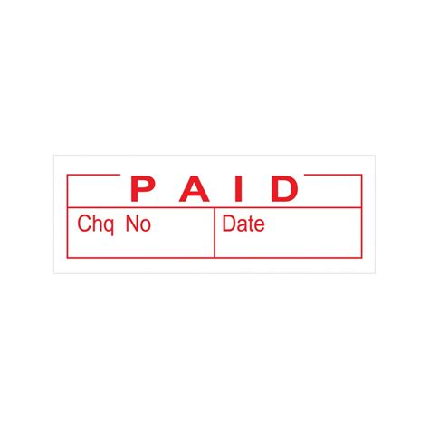 Paid Date Stock Stamp 4911/100 38x14mm | Rubber Stamps Online Singapore