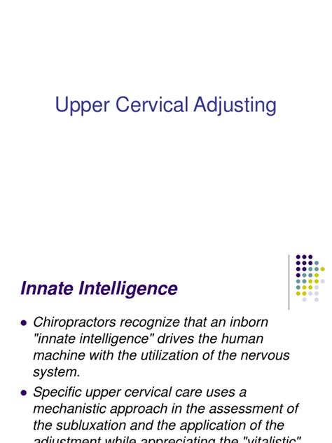 4 The Upper Cervical Adjustment | PDF | Chiropractic | Musculoskeletal ...