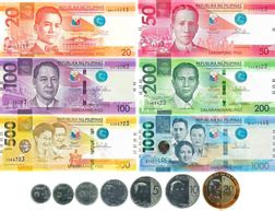 Peso filipino HistoriayNombres para diferentes denominaciones