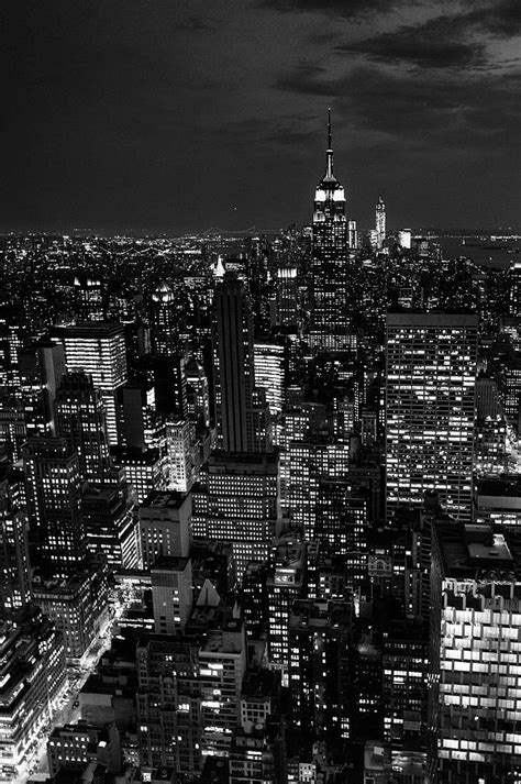Manhattan Skyline At Night, New York #1 by Mike Hill