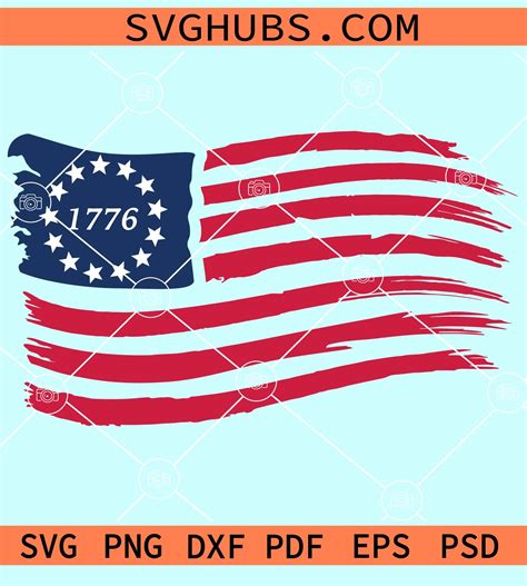 Betsy Ross 1776 13 Stars American Flag svg, Betsy Ross svg, 1776 svg, US Flag SVG, 4th of July SVG