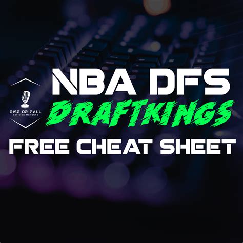 Draftkings Cheat Sheet Nba | Printable Templates Free