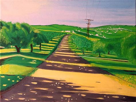 The road to our village Painting by Feras Staif | Fine Art America