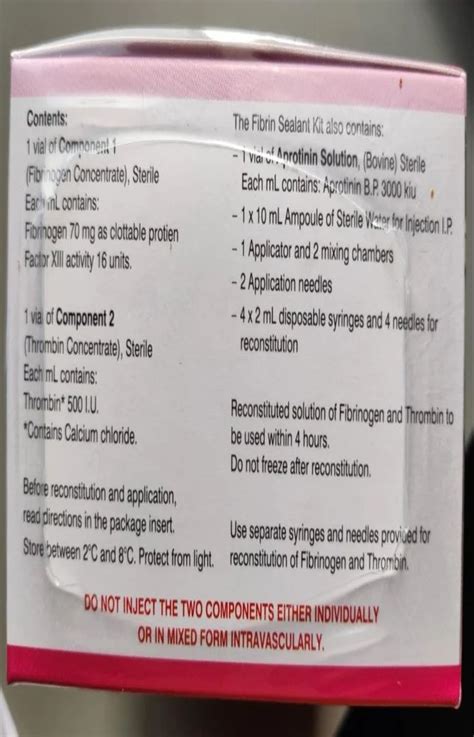 ReliSeal Fibrin Sealant Kit, For Hospital, Grade Standard: Ip at Rs 4200/unit in Surat