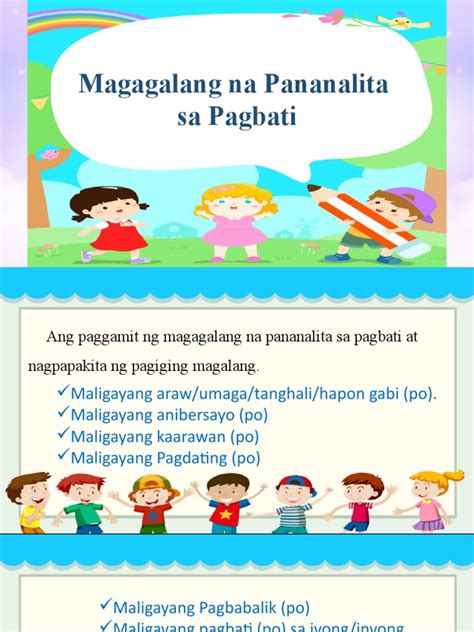 Magagalang Na Pananalita | PDF