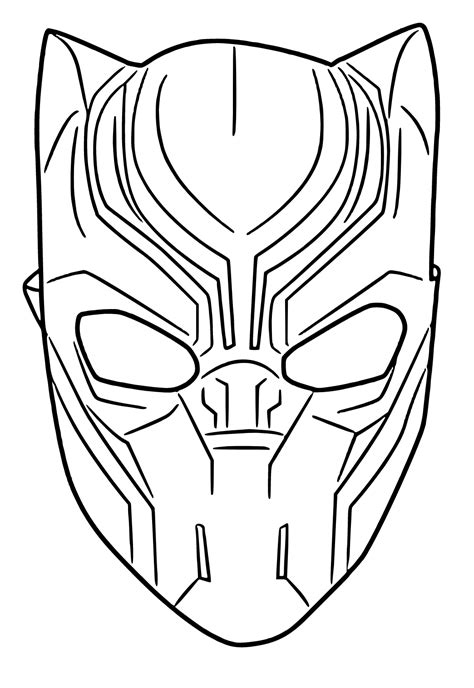 Black Panther Mask Coloring Pages - Coloring Home