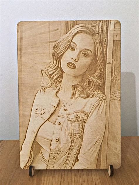 Personalized photo engraving on wood Engraved photo Engraved | Etsy