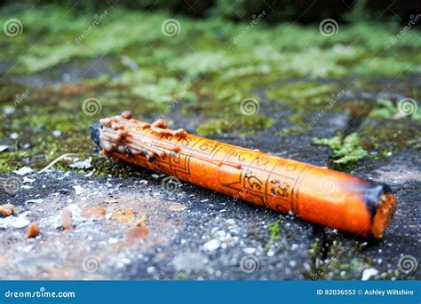 Buddhist Orange Candle and Symbols Stock Image - Image of prayers, messages: 82036553