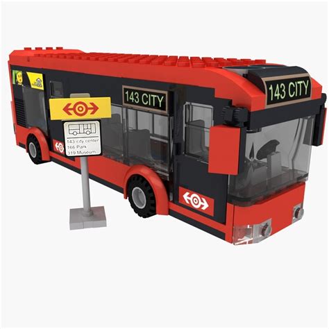 bus set lego 60026 3d model