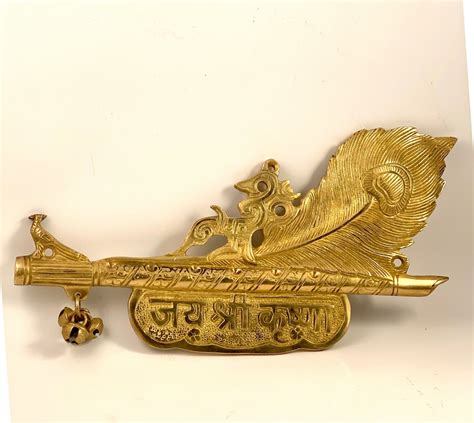 Brass Peacock Krishna Hanging Lord Krishna Flute and Peacock - Etsy