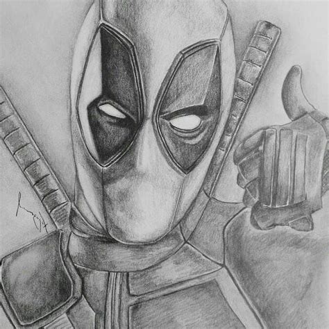 Deadpool Inspired Pencil Sketch