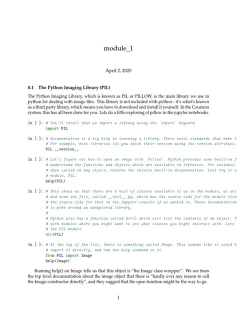 Module - 1: 0.1 The Python Imaging Library (PIL) | PDF | Library ...