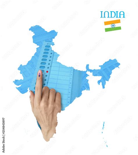 VOTE FOR INDIA Stock Illustration | Adobe Stock