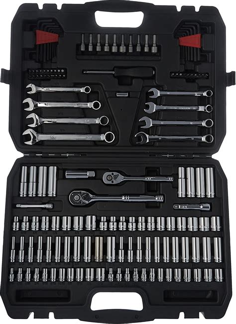 AmazonBasics Socket Mechanics Tool Set, 145-Piece