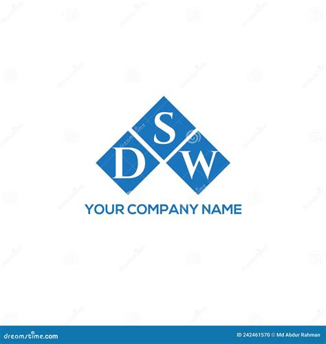 DSW Letter Logo Design on White Background. DSW Creative Initials ...