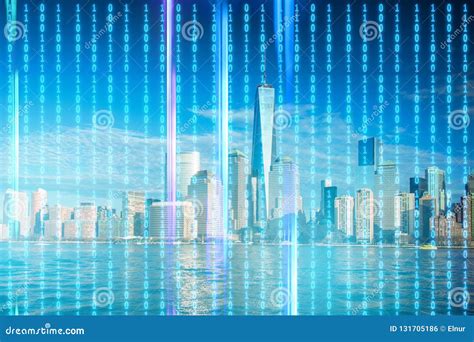 The Concept of Modern Digital City and Innovation Stock Photo - Image ...