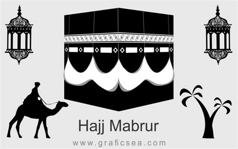 Hajj Umrah People Traveling Silhouette Icons Free | Graficsea