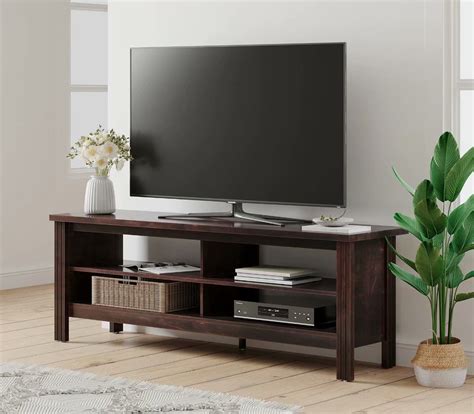 Farmhouse TV Stands for 65 '' Flat Screen Wood TV Console Table Storage Cabinet Entertainment ...