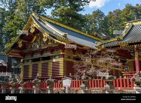 Ornate architecture and gilt decoration at Toshogu Shrine, Nikko Stock Photo - Alamy