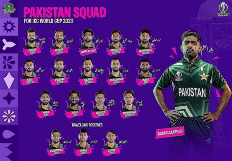 Cricket World Cup Pakistan Squad 2023 - Full Players List