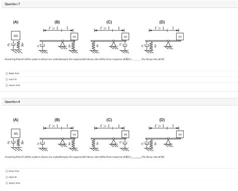 Solved The damping ratio ζ of (D) is the damping ratio of | Chegg.com