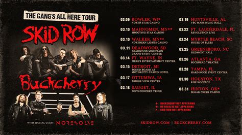 SKID ROW and BUCKCHERRY Join Forces For 2023 "The Gang’s All Here Tour" - Icon Vs. Icon