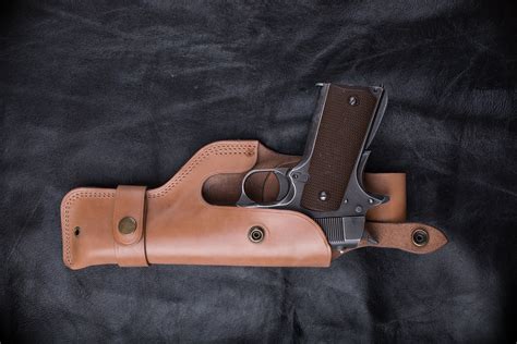 Colt 1911 Leather Holster Unique Design Retro Style | Etsy