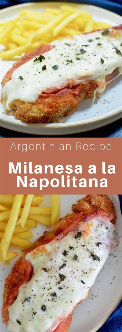 Milanesa a la napolitana is a typical dish of Argentinian cuisine consisting of fried breaded ...