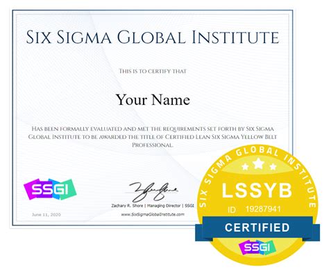 Lean Six Sigma Yellow Belt Certification & Training Online | SSGI