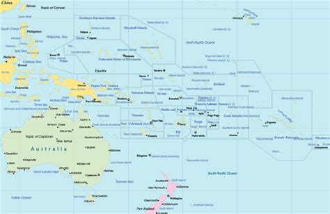 Oceania Outline Map