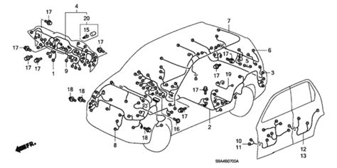 32751-SCA-A11 - Wire Harness, Driver Door 2002-2004 Honda CR-V | Honda ...