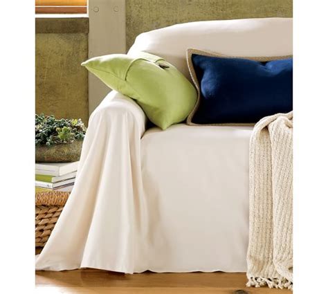 Twill Dropcloth Slipcover | Pottery Barn