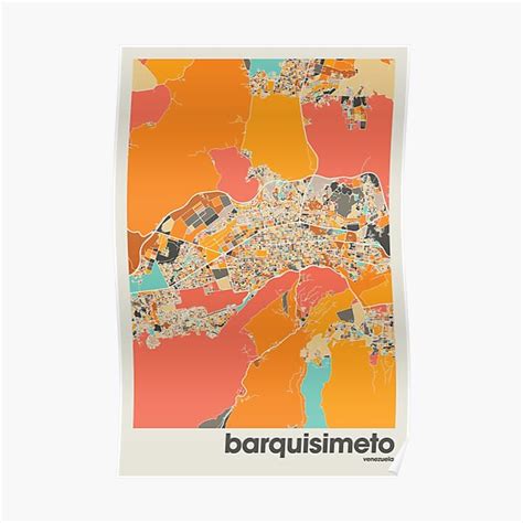 "Barquisimeto, Venezuela Map Print, Colorful Map, Minimalist Barquisimeto Print, Map Of ...