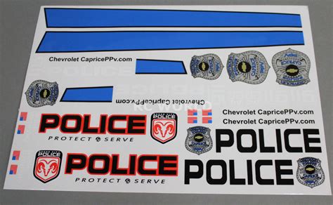 RC Car Truck RACING POLICE 911 CHEVY CAPRICE POLICE CAR Decals Stickers - RC WORLD