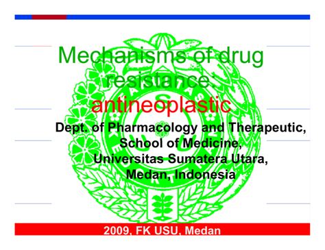 Mechanisms of drug resistance: antineoplastic resistance