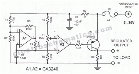 DC Voltage Regulator Circuit - ElectroSchematics.com