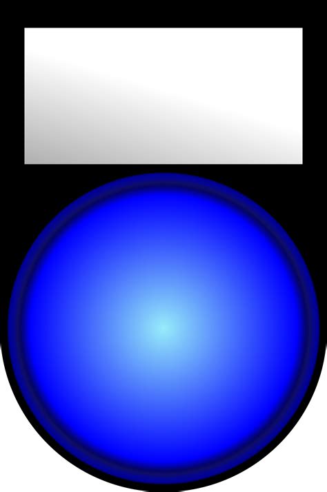 Clipart - Voyant Bleu Allume - Blue Light ON